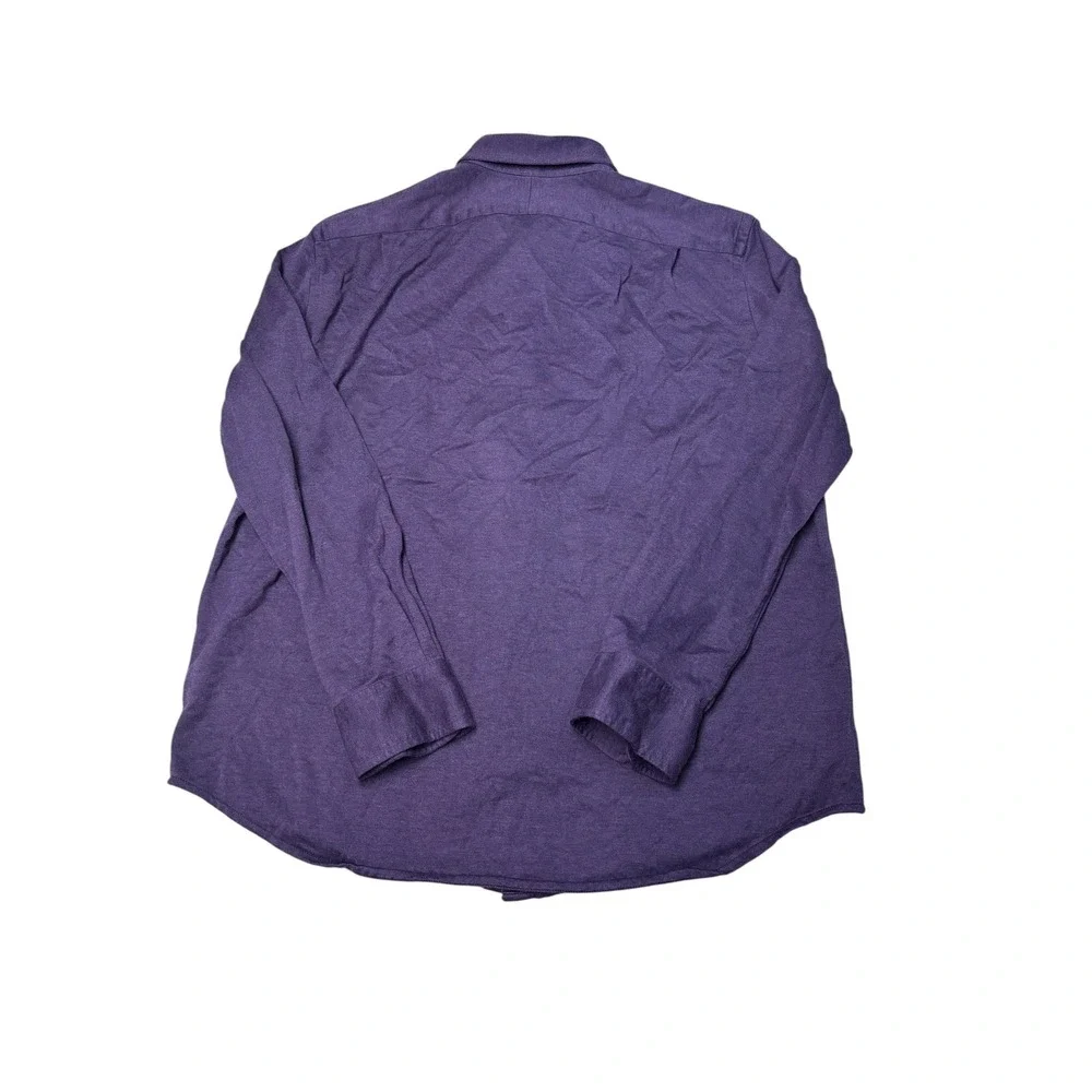 Polo Ralph Lauren Knit‎ Dress Shirt Mens XL Purple Cotton Long Sleeve Pony Logo